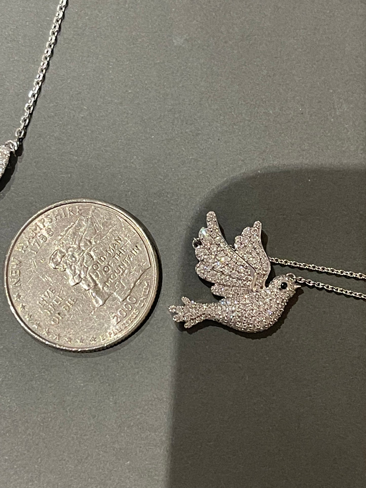 Diamond Dove Pendant