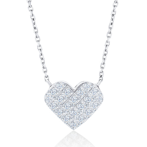 Diamond Illusion Heart Necklace