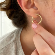 Load image into Gallery viewer, Small “Nikki” Diamond Hoops 2