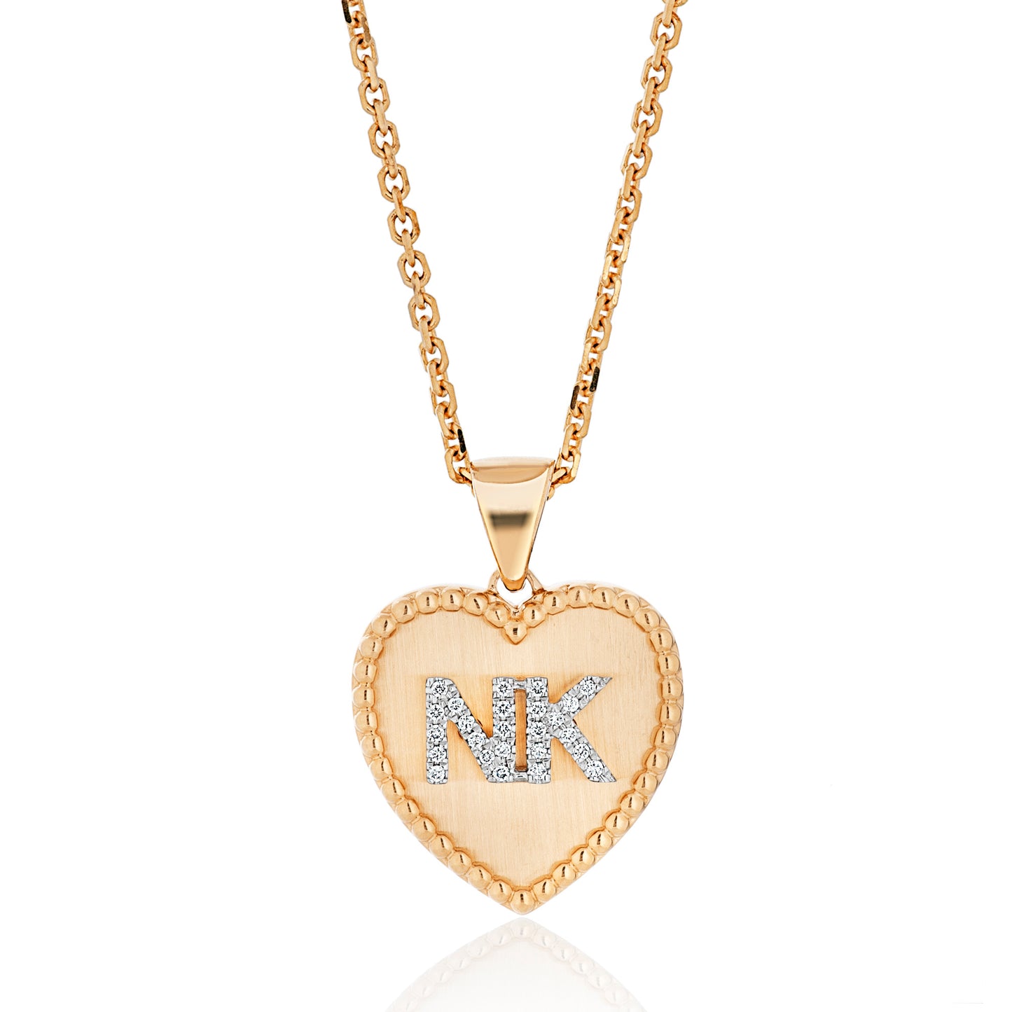 Medium Size Initial Heart Pendant