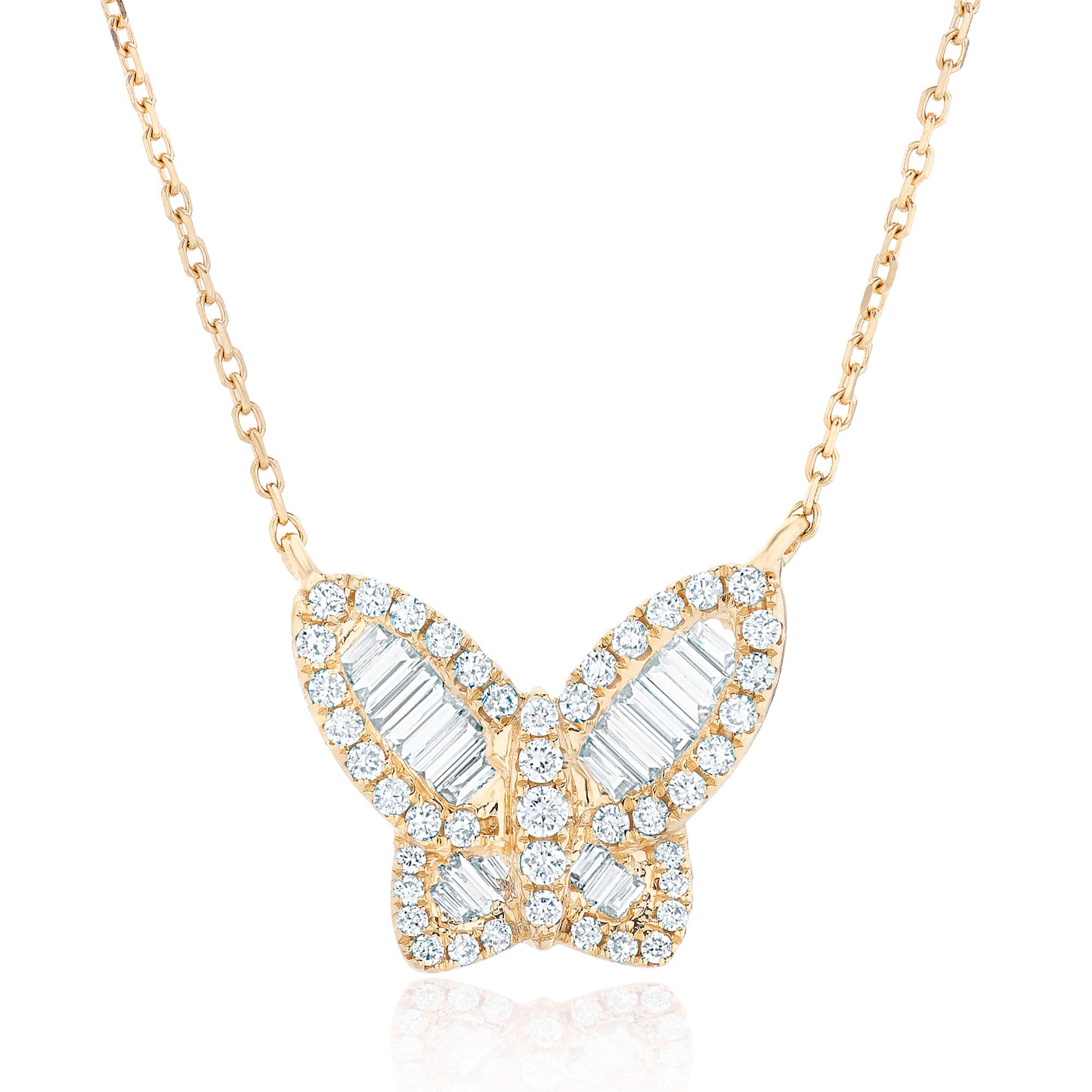 Large Diamond Butterfly Pendant 3