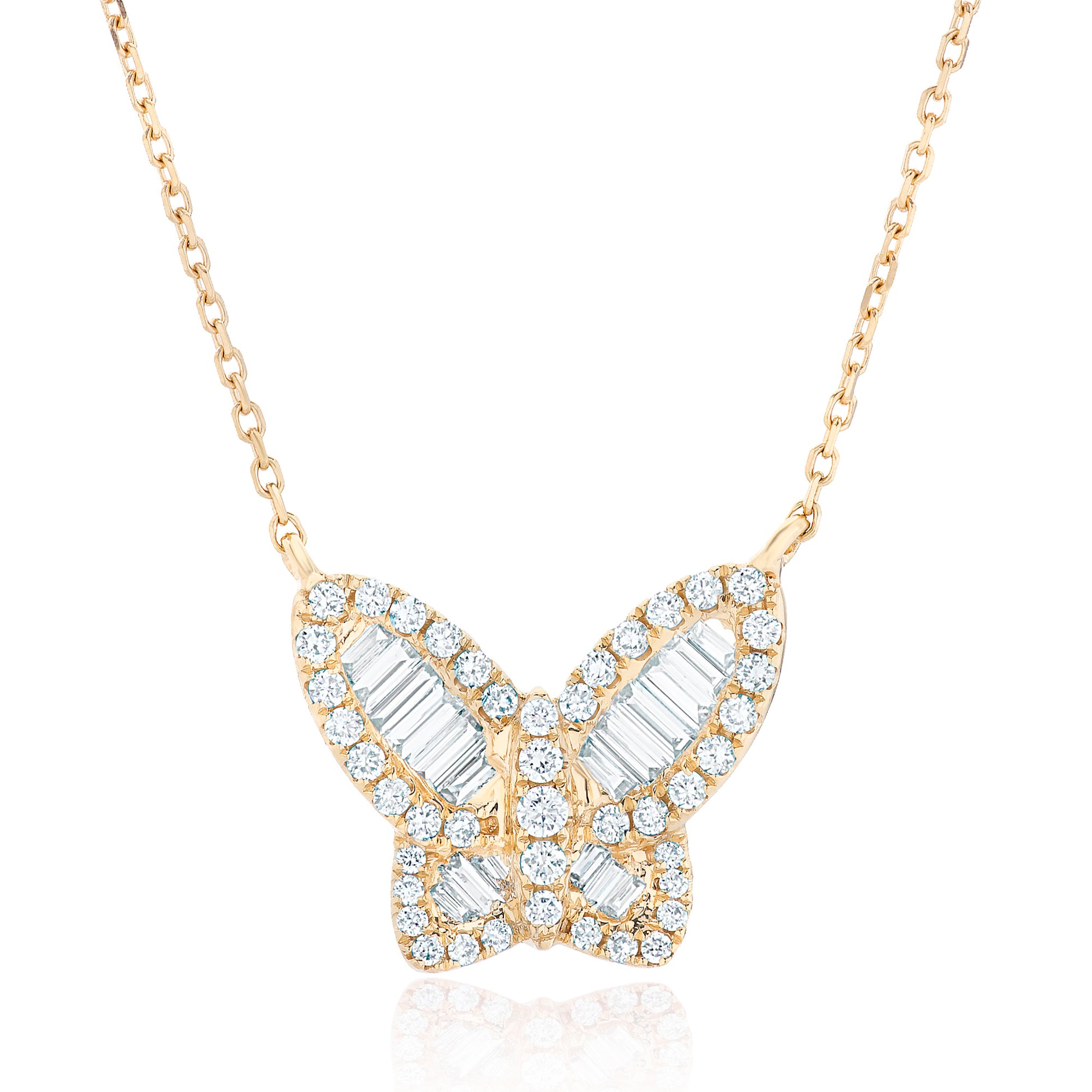 Large Diamond Butterfly Pendant 3