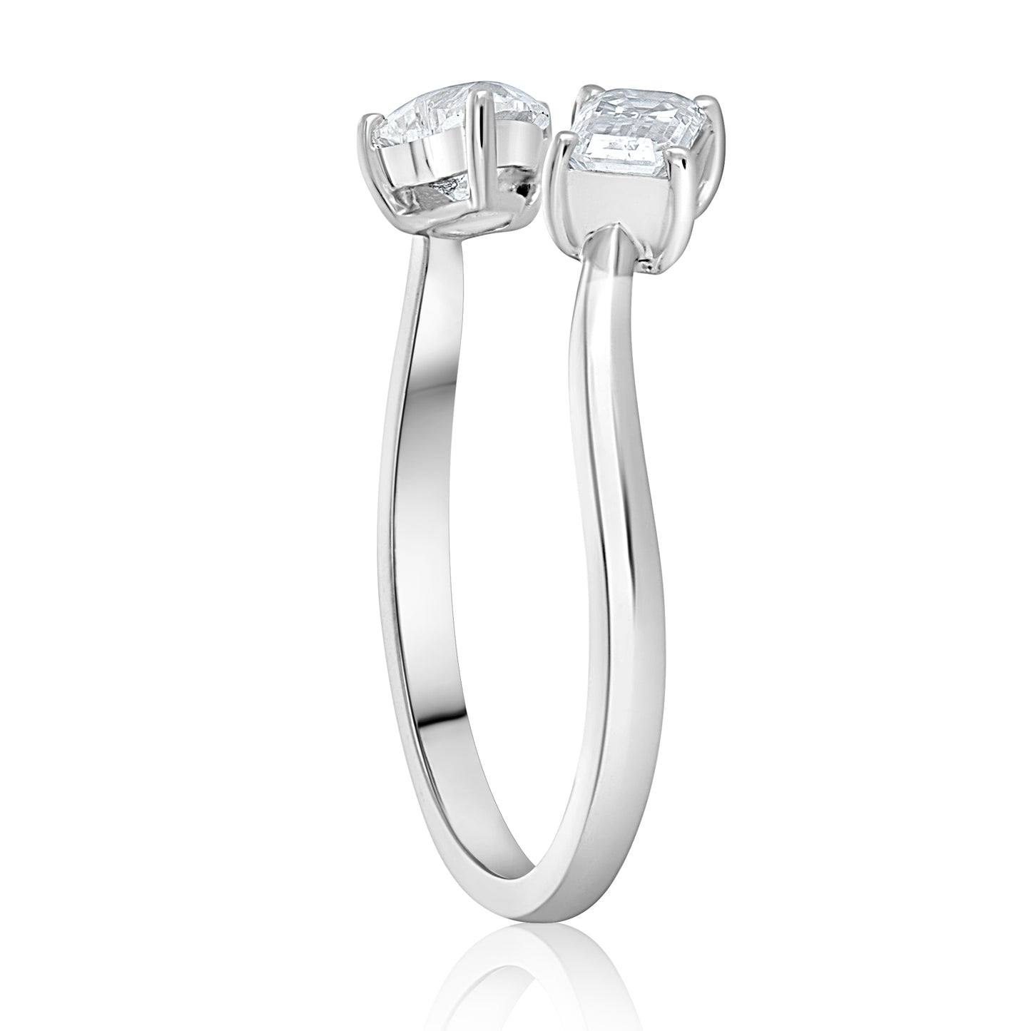 The Alisa Heart and Emerald Diamond Ring 2