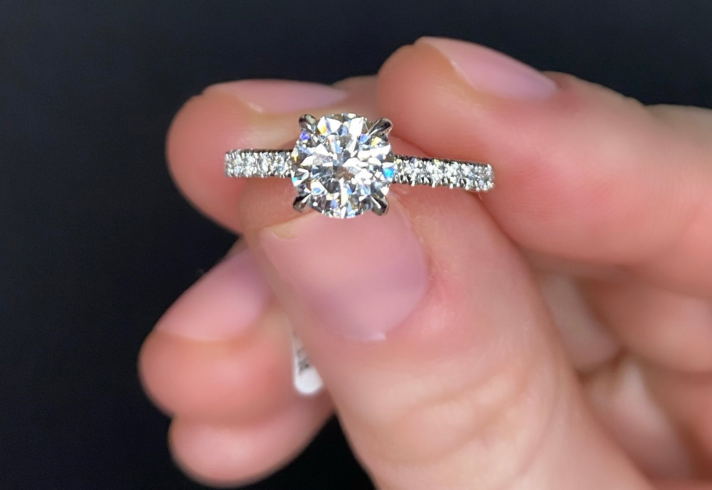 Platinum Round Diamond Engagement Ring
