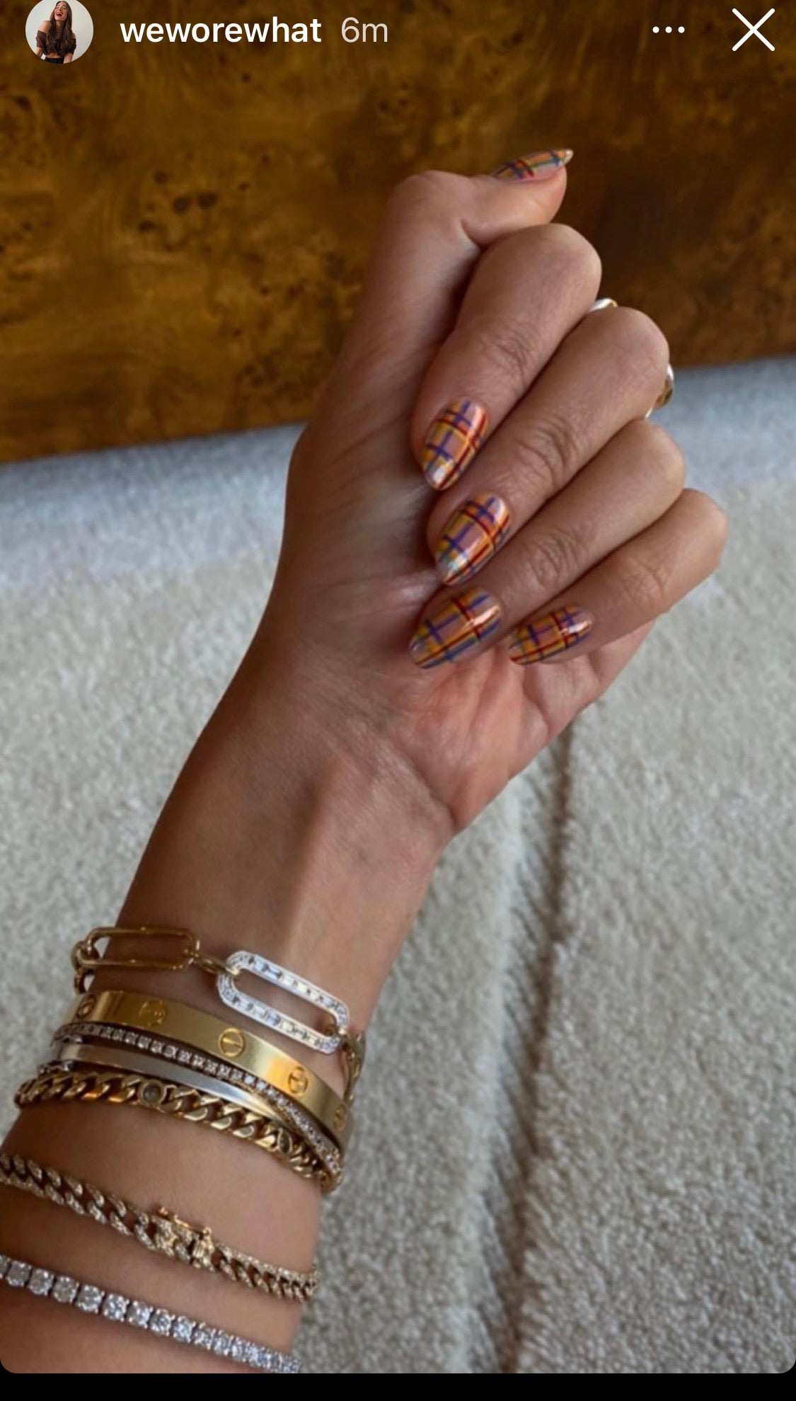 Wide Link Round and Baguette Diamond Bracelet 6