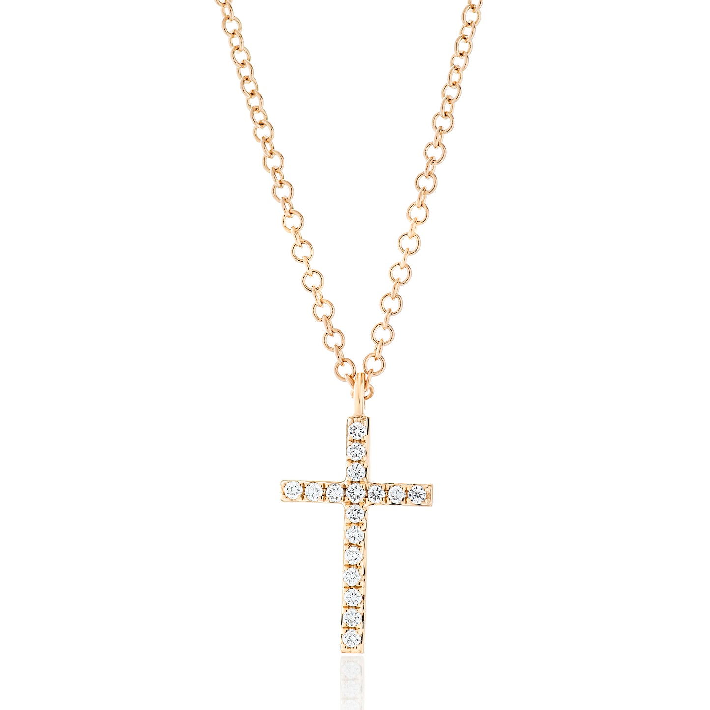 Products Itty Bitty Diamond Cross Pendant - Gold