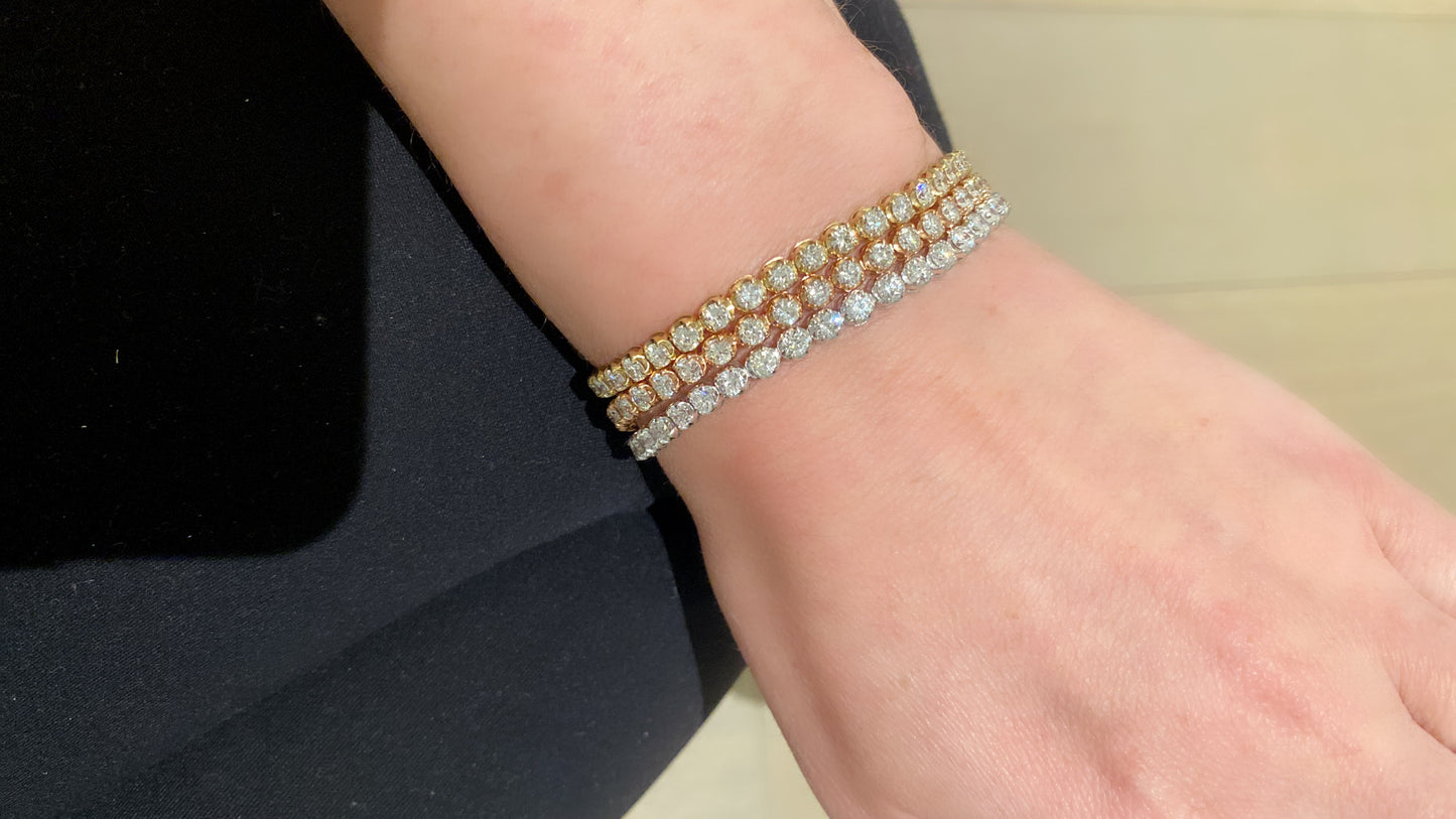 Dainty 5 Diamond Tennis Bracelet - 02