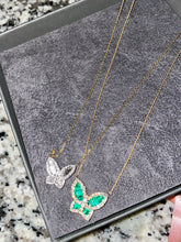 Load image into Gallery viewer, Extra Large Emerald and Diamond Butterfly - Sizes