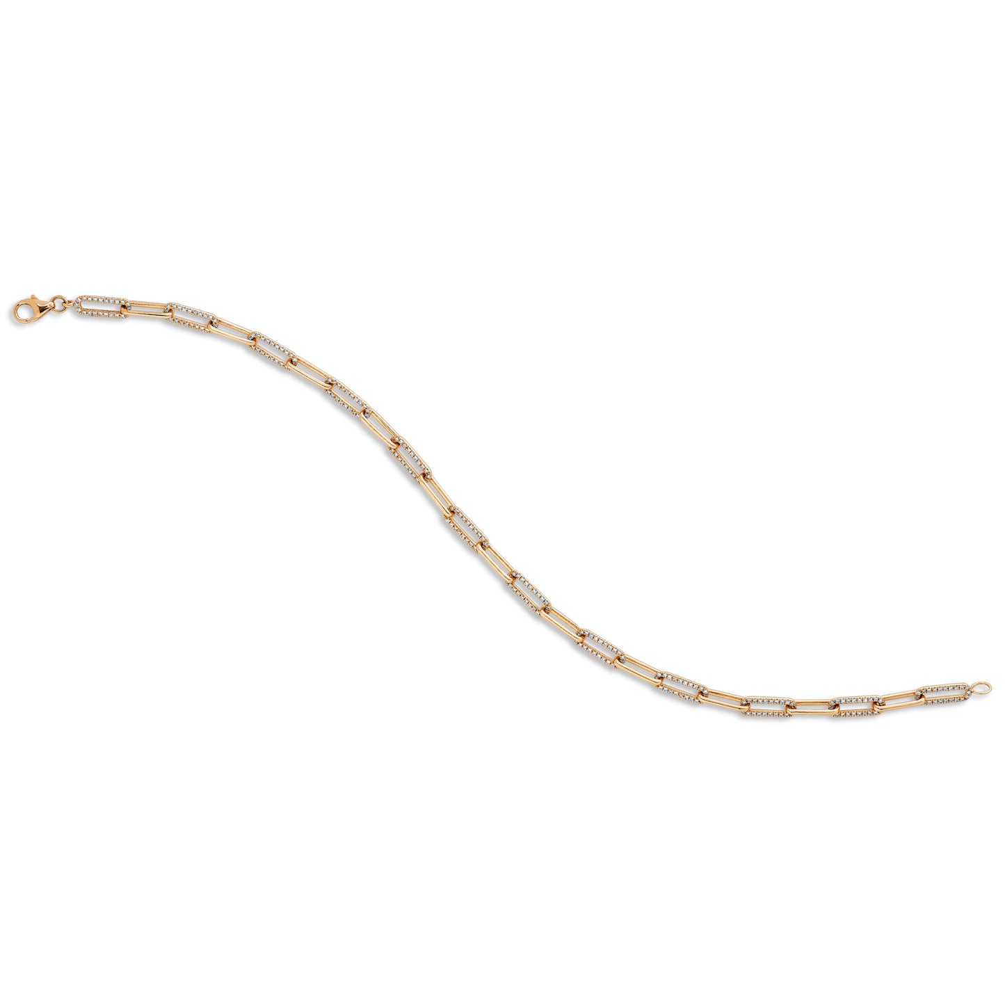 Dainty Diamond Paperclip Bracelet