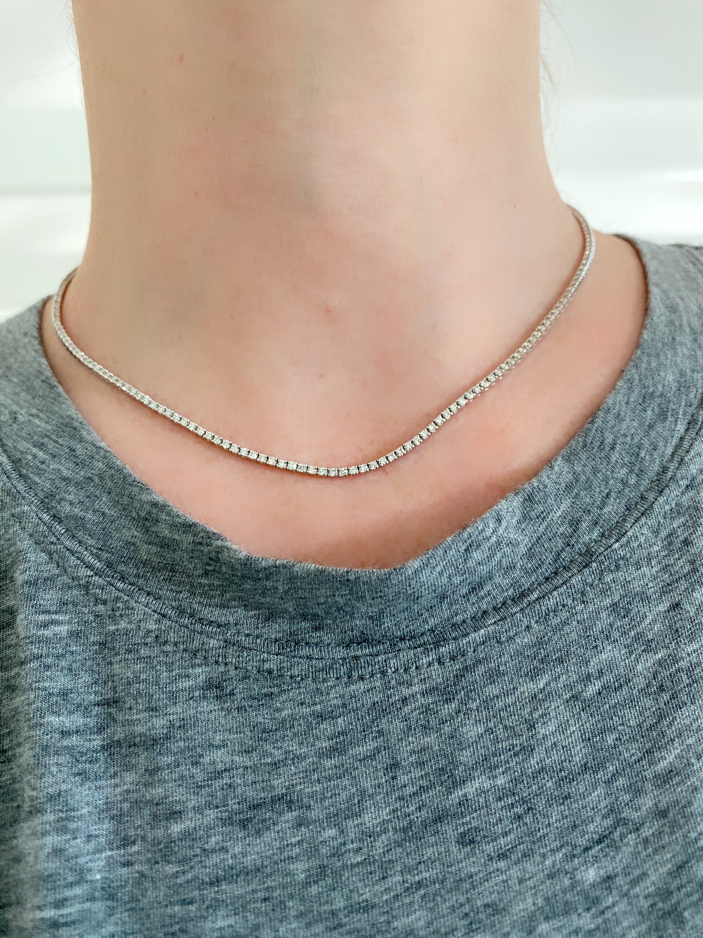 Halfway Diamond "Luxe" Tennis Necklace 2