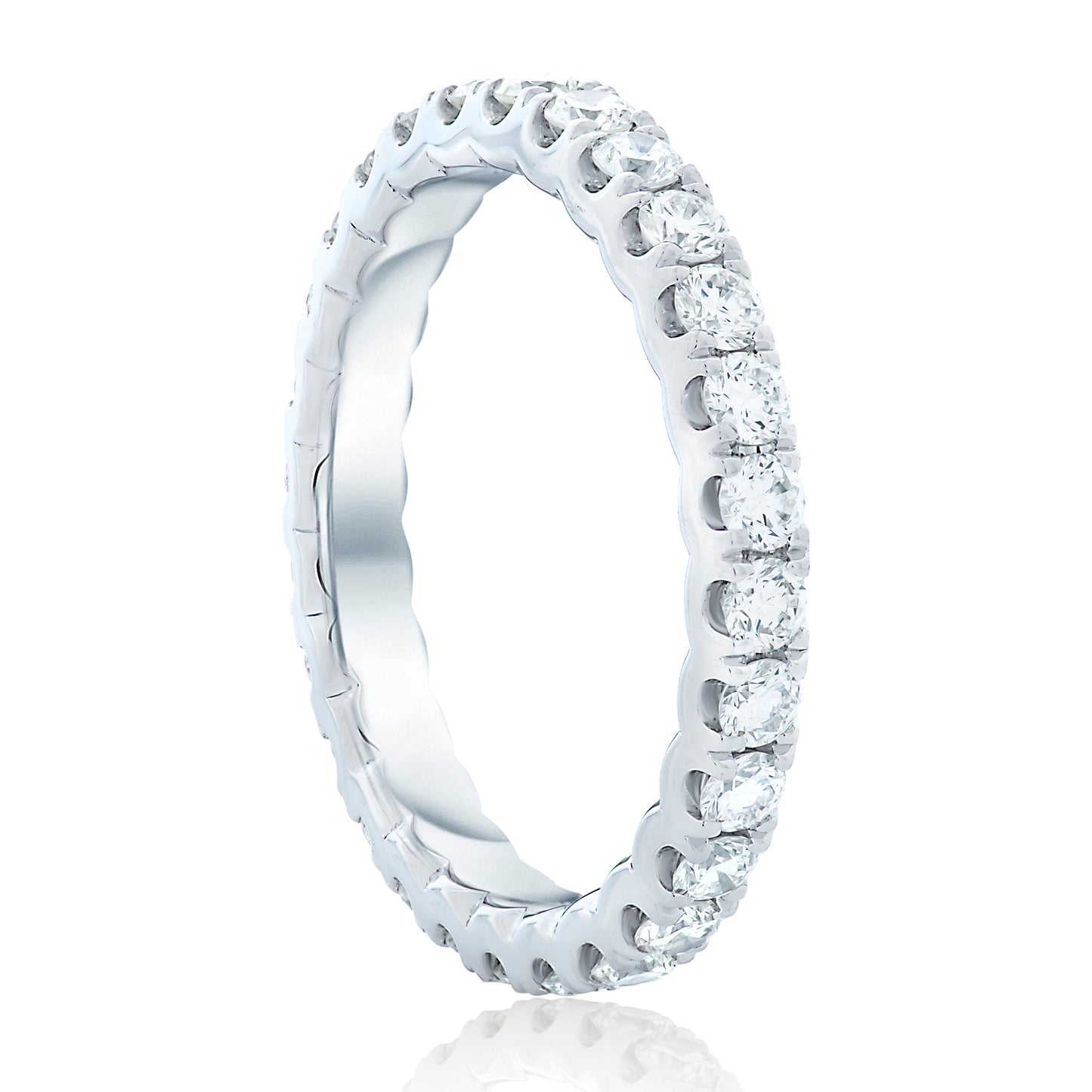 Split Prong "U" Style Diamond Eternity Band 2