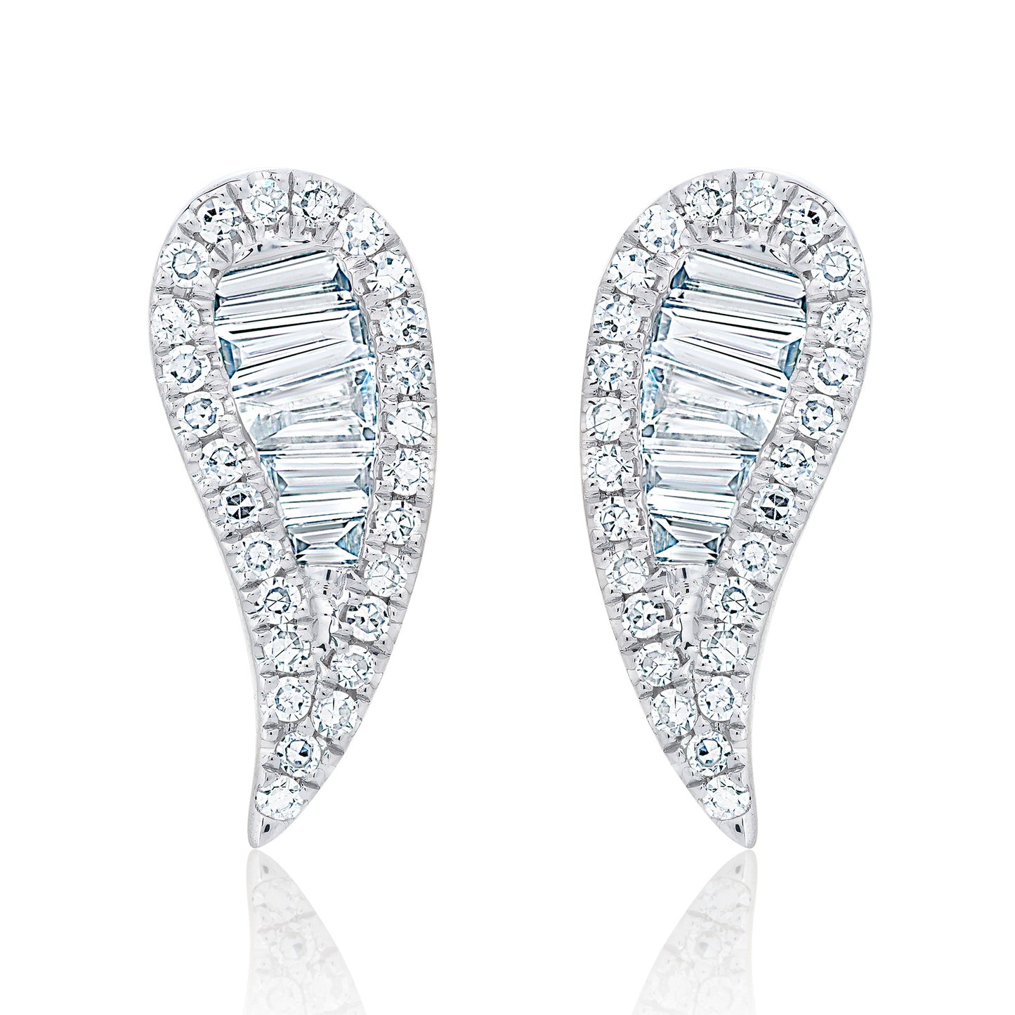 Diamond Tear Drop Earrings