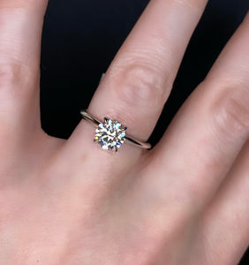 Platinum Round Diamond Engagement Ring