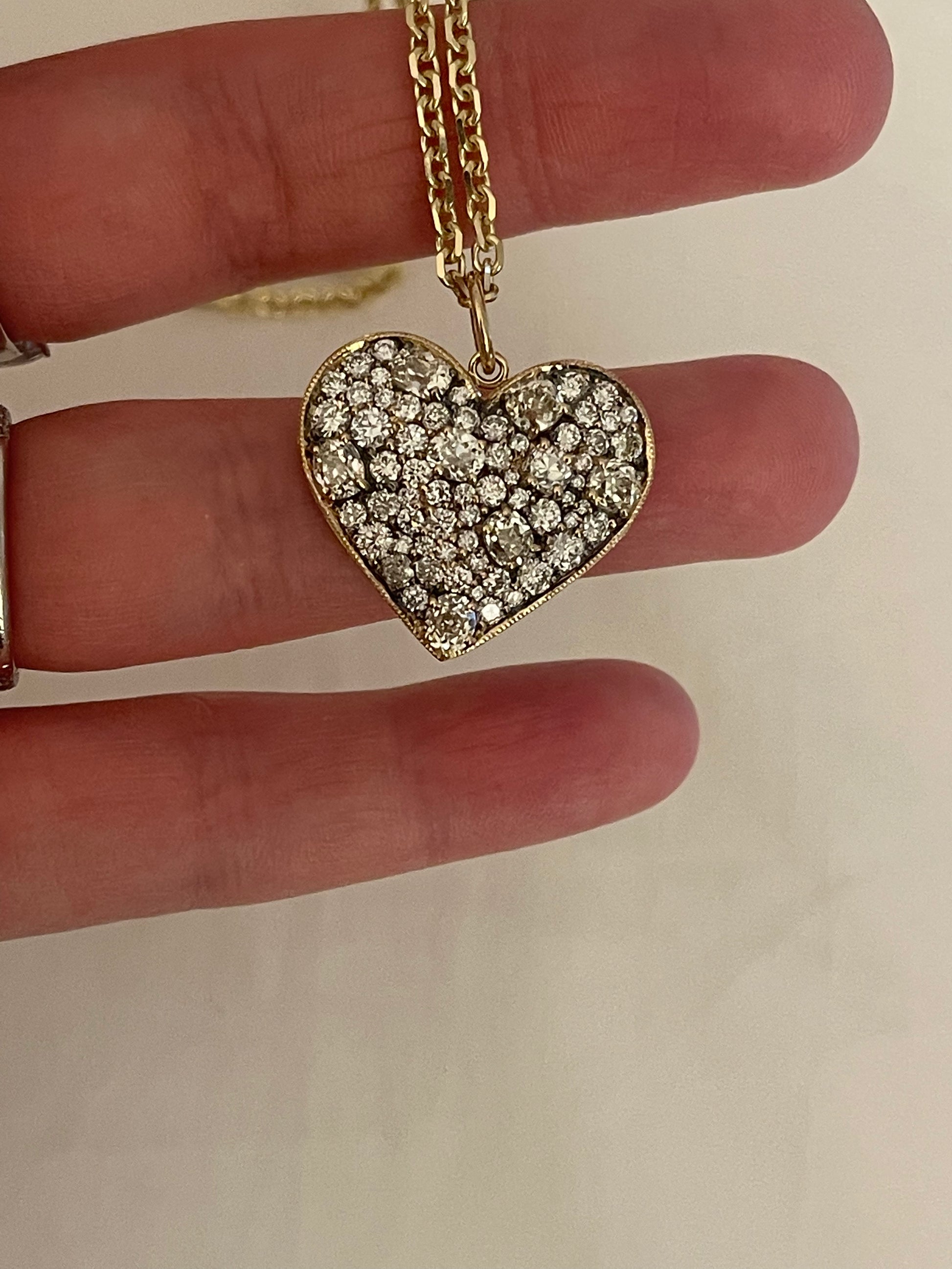 NYC Cobblestone Heart Pendant 6
