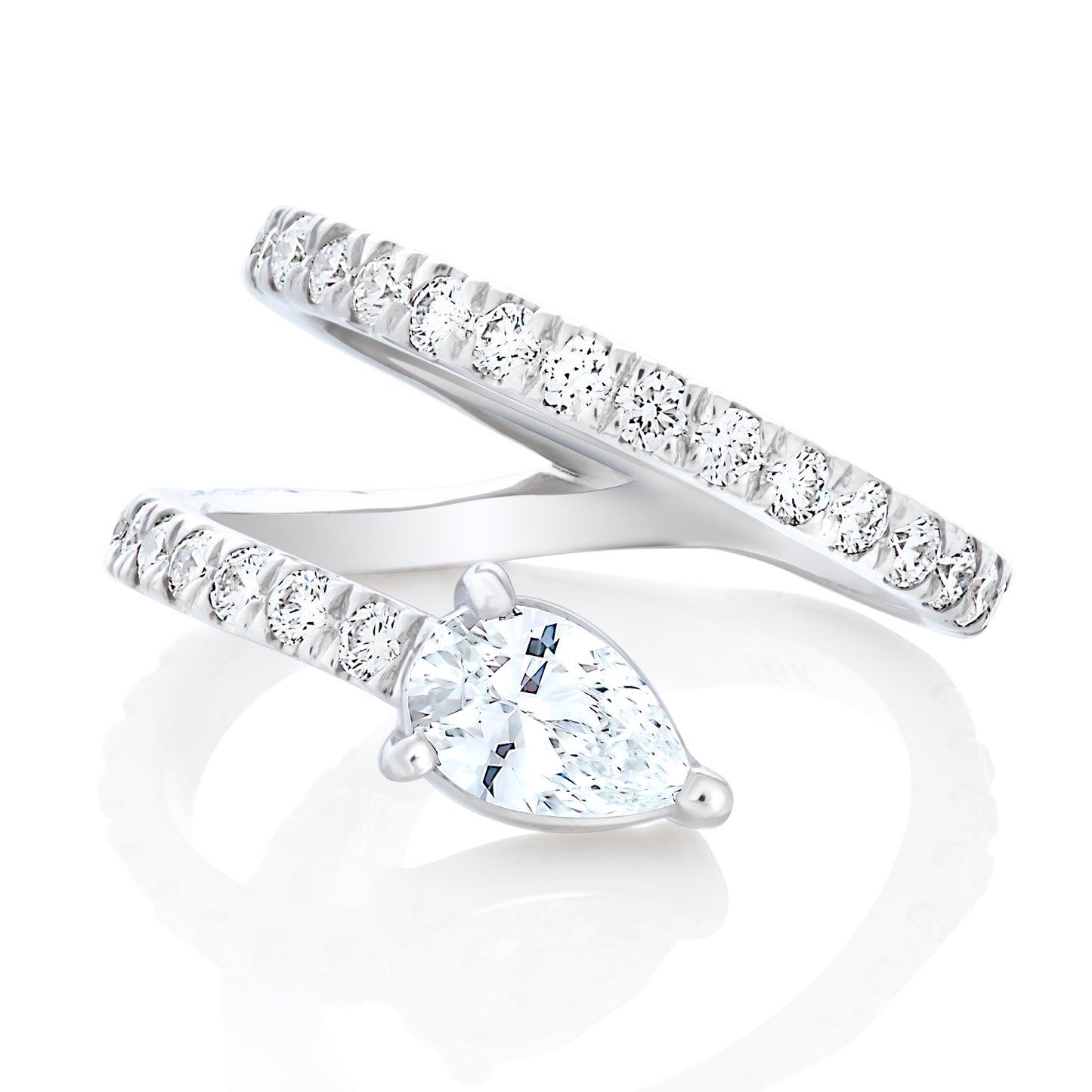 Pear Diamond Double Wrap Ring