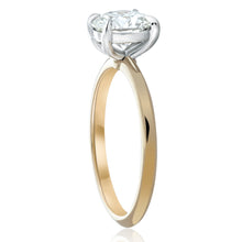 Load image into Gallery viewer, Two Tone Round Diamond Solitaire Engagement Ring 2