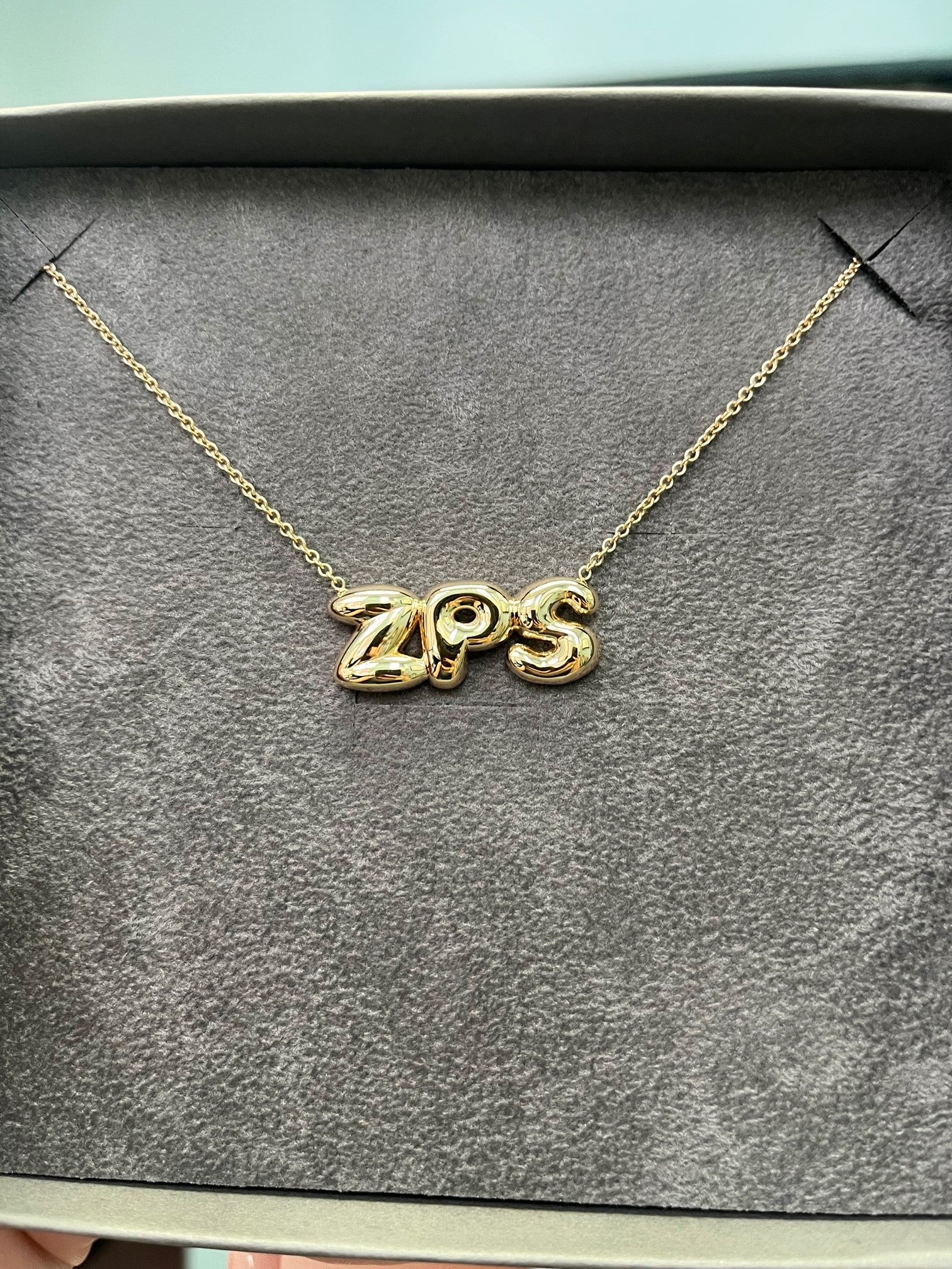 Large Bubble Name Necklace - Zps