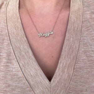 Diamond Name Necklace - Maggie