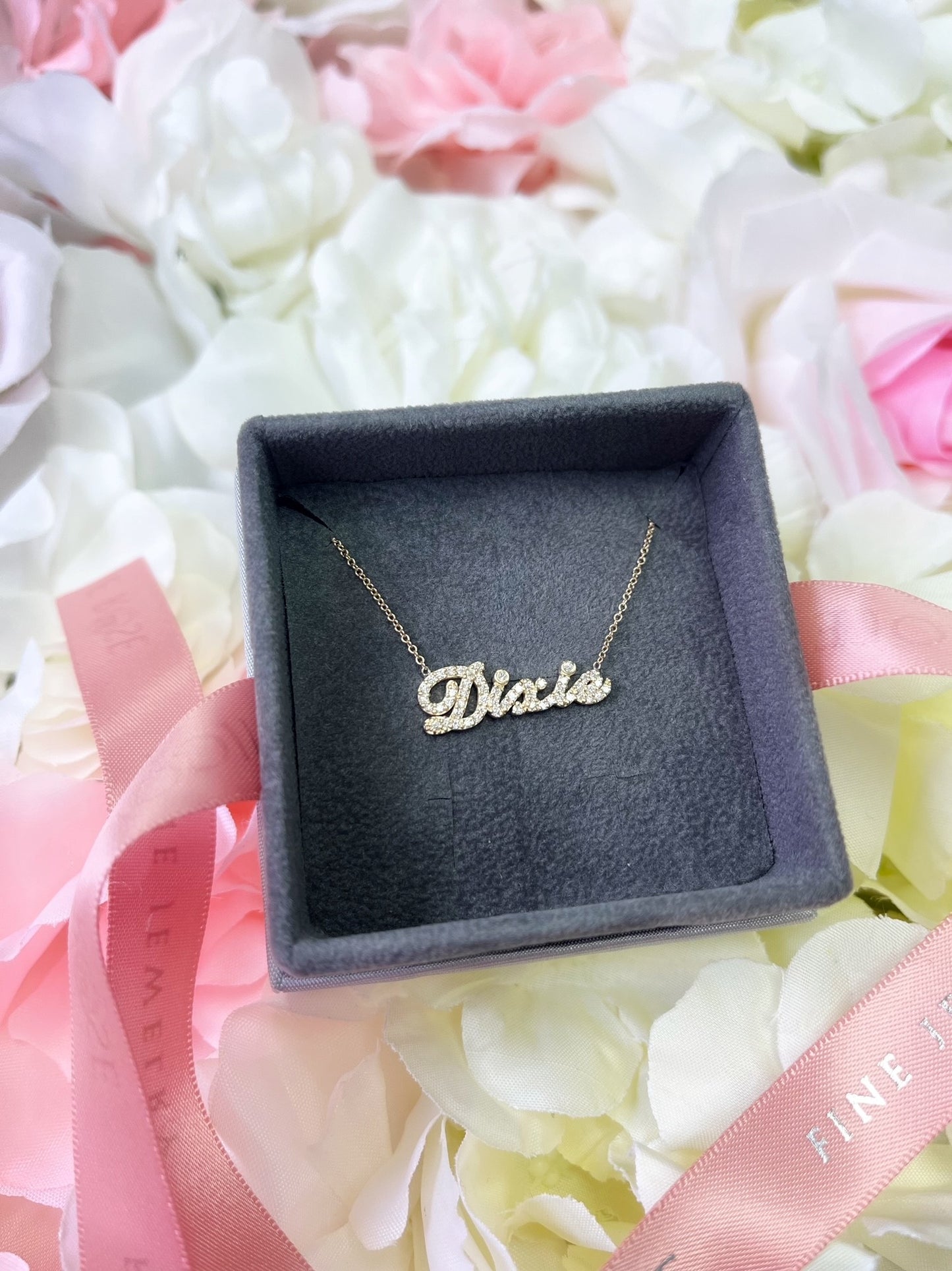 Diamond Name Necklace - Dixie