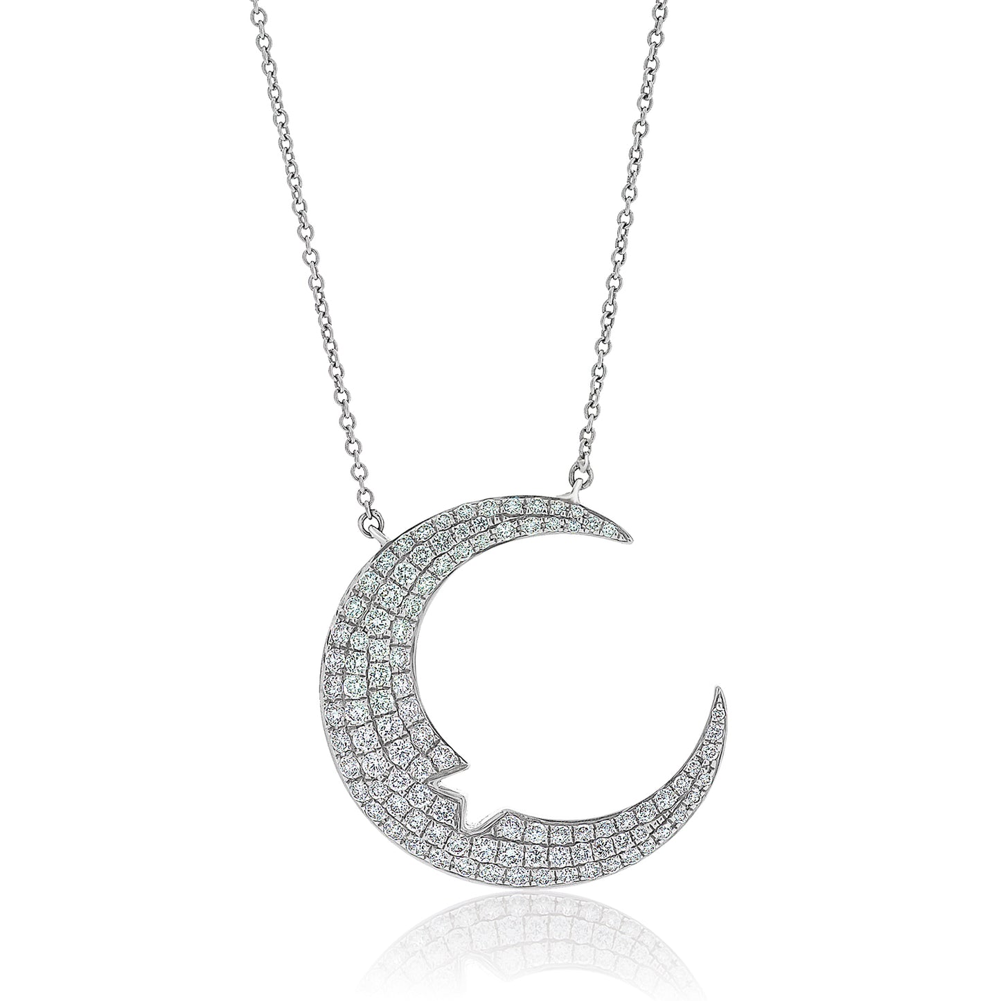 Diamond Crescent Moon Necklace
