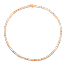 Load image into Gallery viewer, Diamond Baguette Choker Necklace - Gold
