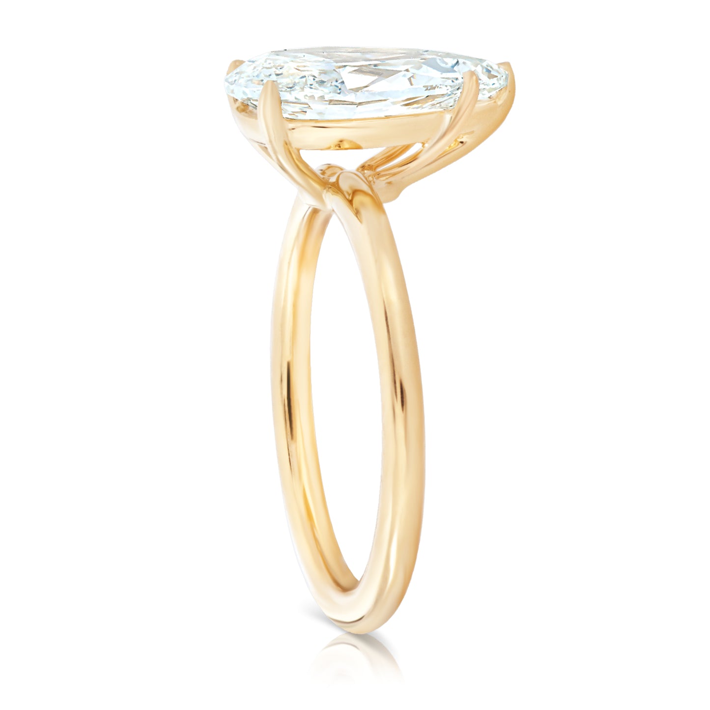 Pear Shape Solitaire Engagement Ring 2