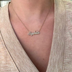 Diamond Name Necklace - Sophia