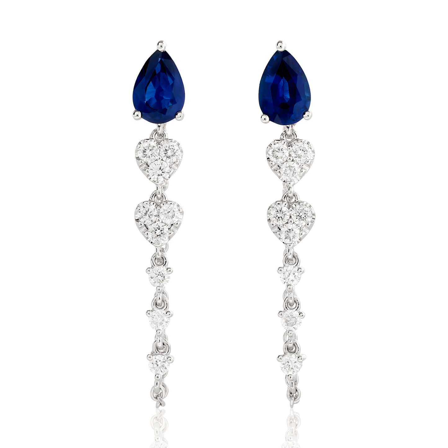 Sapphire and Diamond Drop Earrings