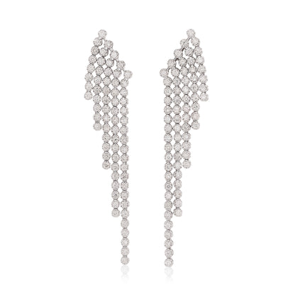 5 Strand Graduated Diamond Dangle Earrings