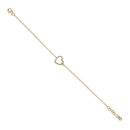 Open Heart Diamond Bracelet