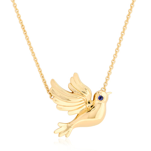 All Gold Baby Dove Pendant