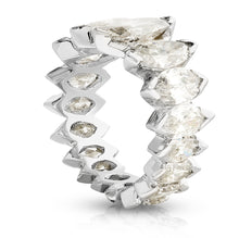 Load image into Gallery viewer, Graduated Diamond Marquise Eternity Band