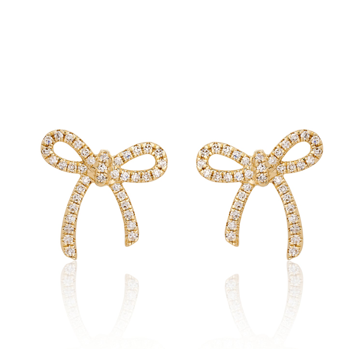 Diamond Bow Earrings