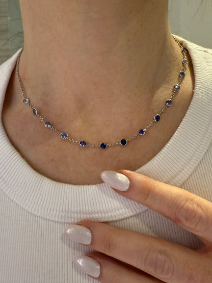 Estate Ombré Sapphire By The Yard Necklace