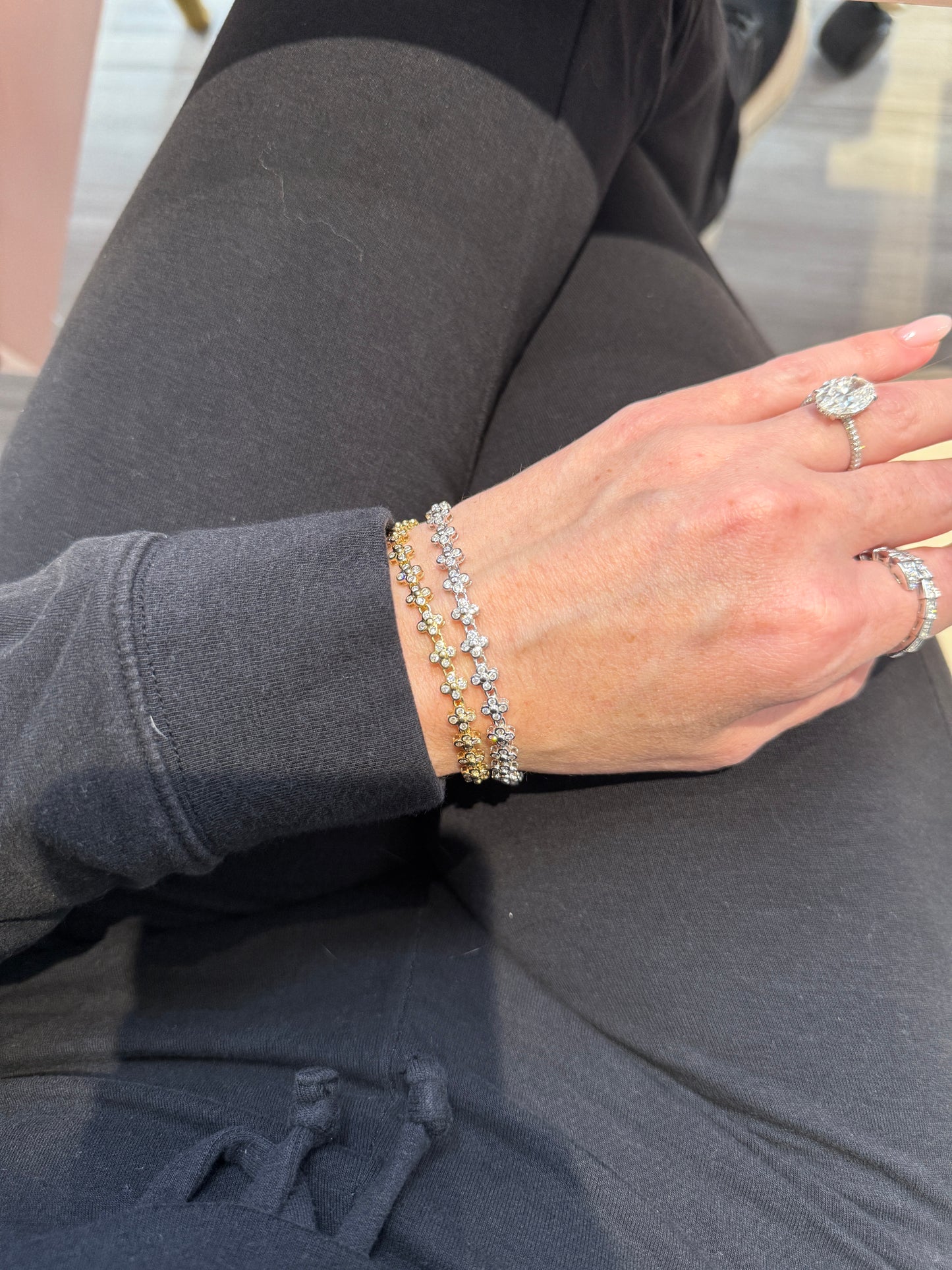 Diamond Flower Bracelet