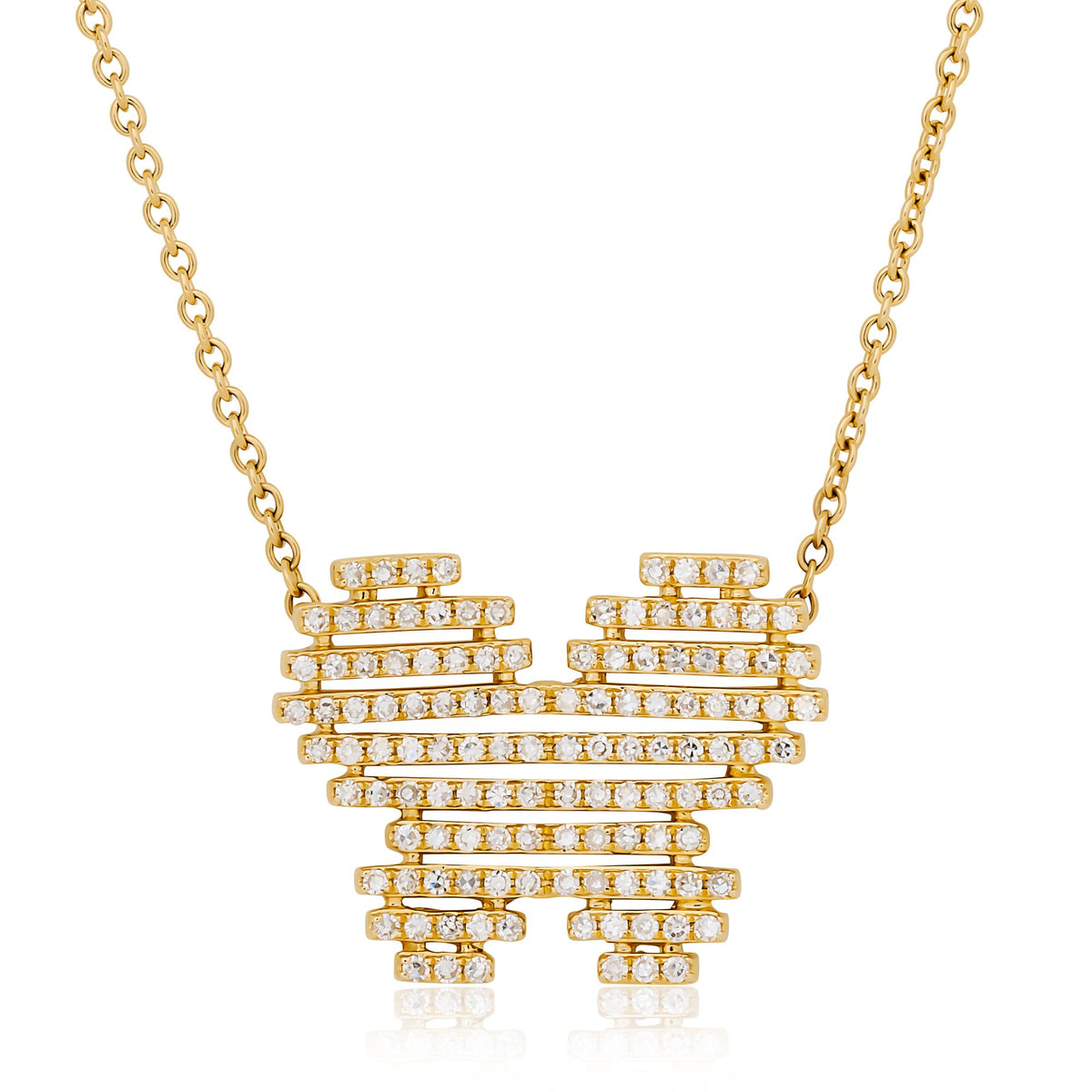 Yellow Gold Butterfly Diamond Pendant