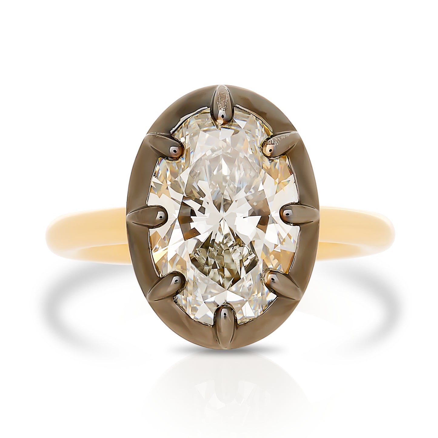 Button Back Lab Diamond Pinky Ring