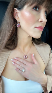 Diamond and Sapphire Sprinkle Donut Earrings