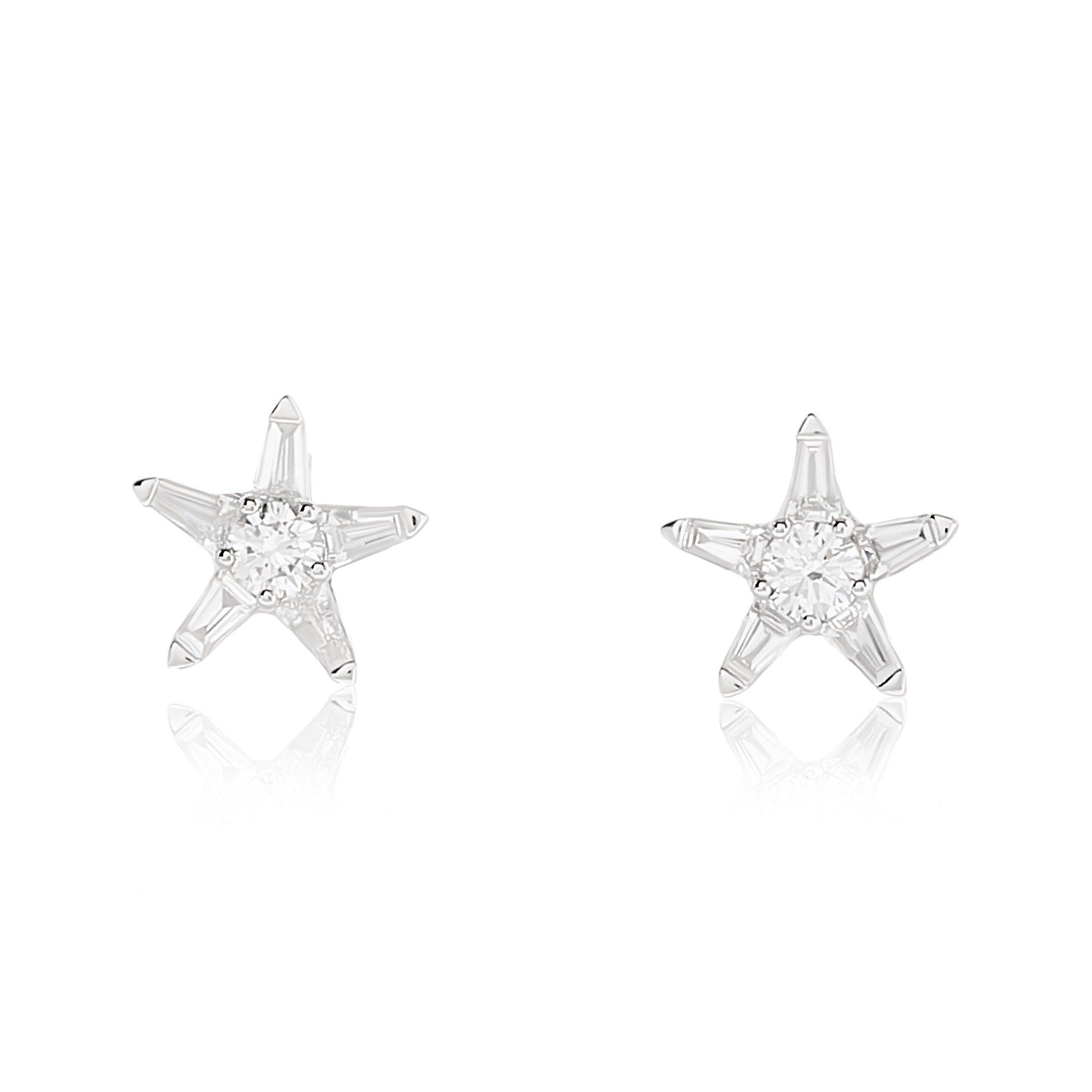 Diamond Twinkling Lights Star Studs