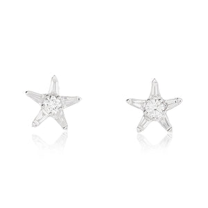 Diamond Twinkling Lights Star Studs