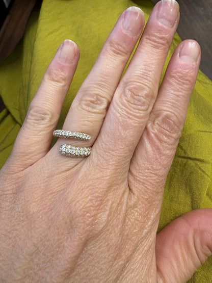 Diamond Pave Bypass Ring