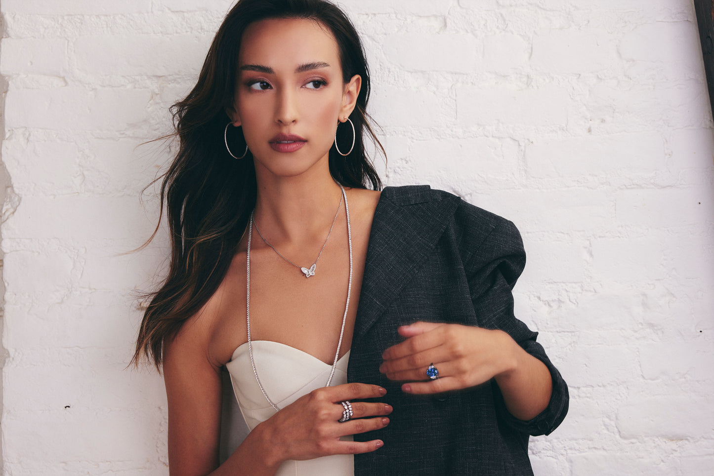 Diamond Mixed Cut Coil Ring