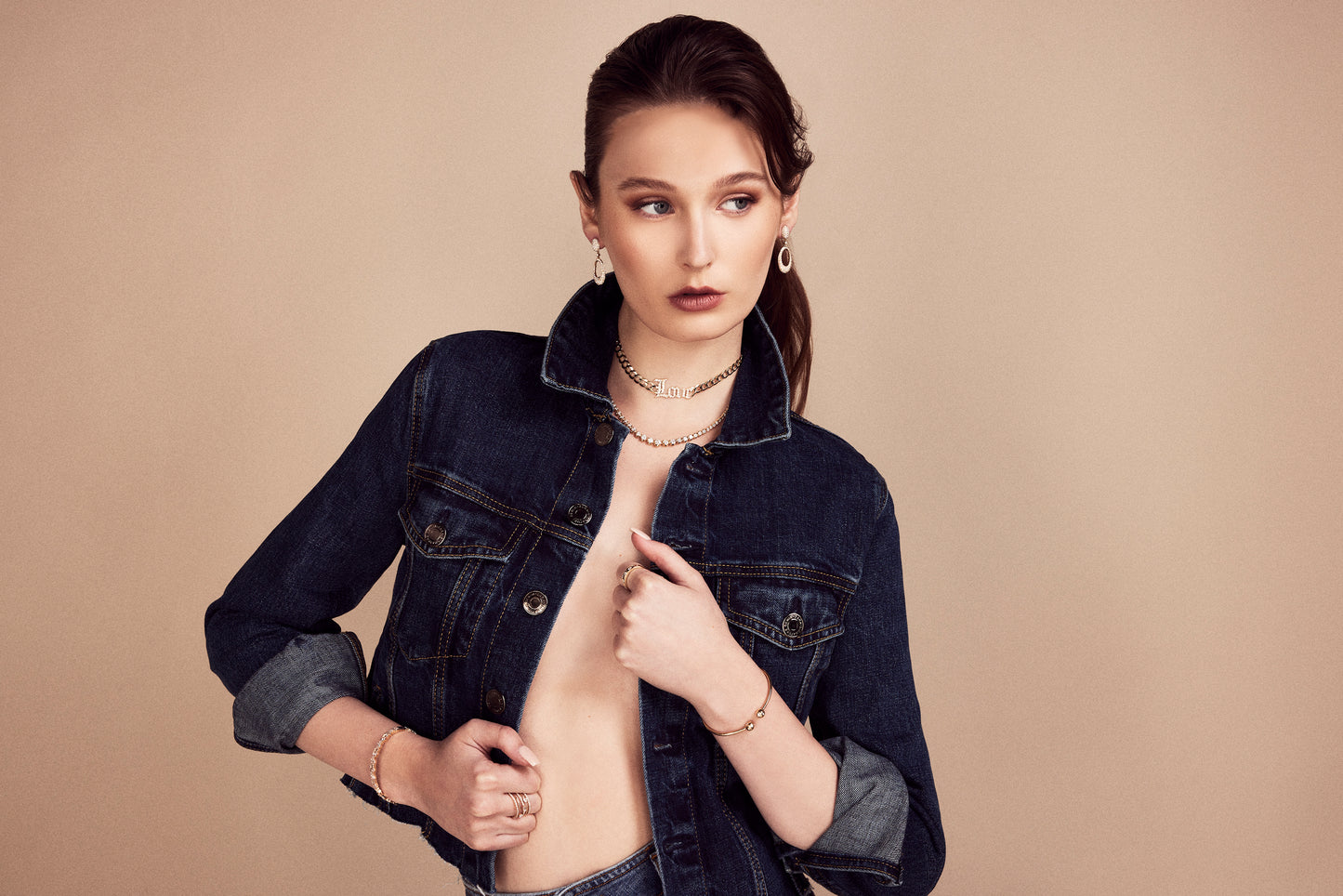 Gothic Diamond Letter Choker