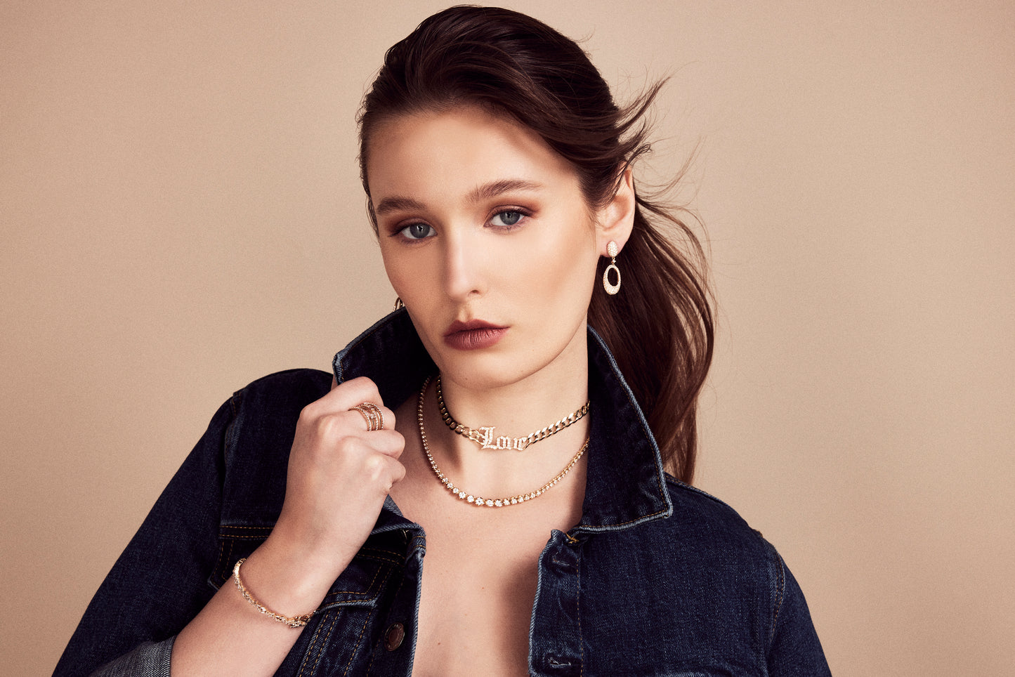 Gothic Diamond Letter Choker