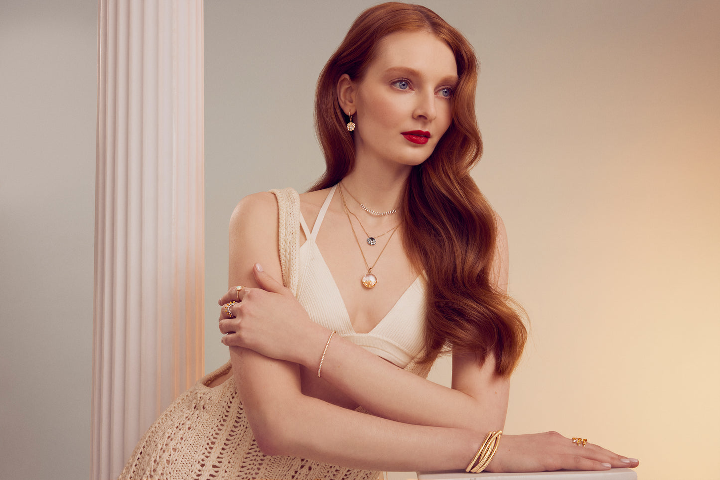 Triple Row Tubogas Bracelet