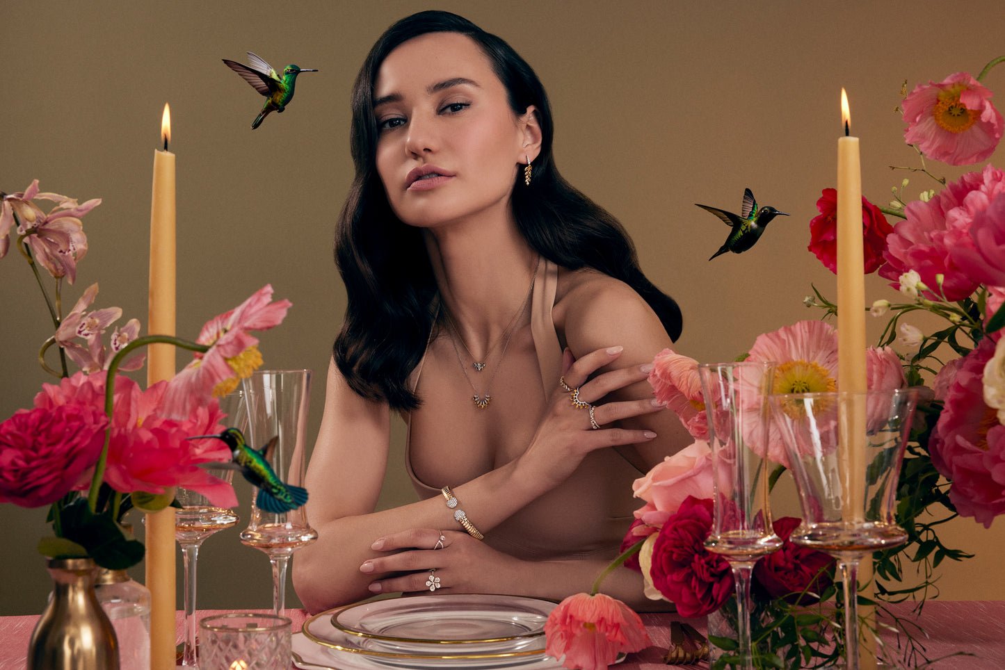 Diamond Flower Illusion Set Ring