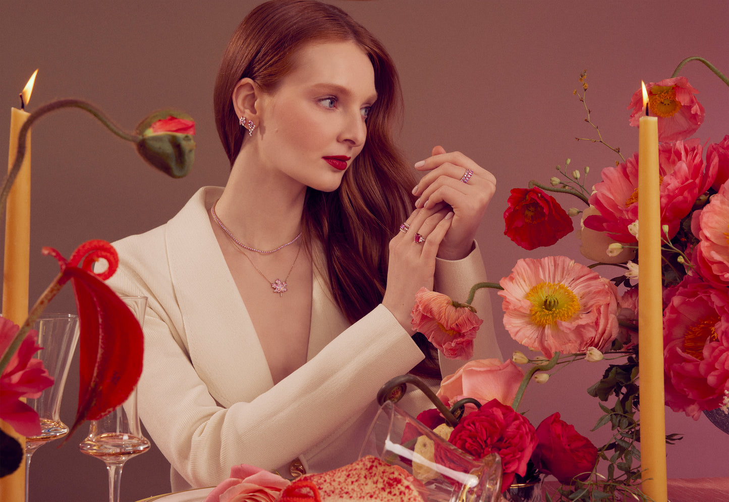 Morganite and Diamond Dangle Earrings