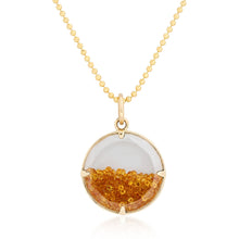 Load image into Gallery viewer, Sapphire Crystal Case and Citrine Shaker Pendant