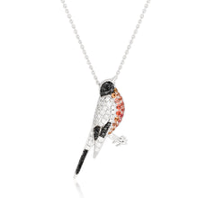 Load image into Gallery viewer, Sapphire and Diamond Robin Pendant