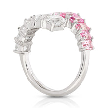 Load image into Gallery viewer, Pink Morganite and White Topaz Bypass Ring - Two